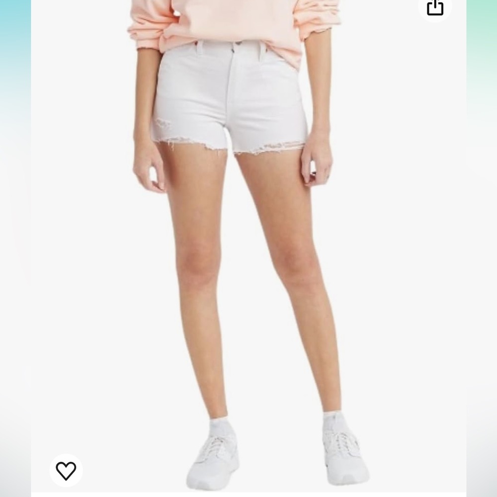 NWT Levis high rise weathered white shorts size 29 jean denim shorts